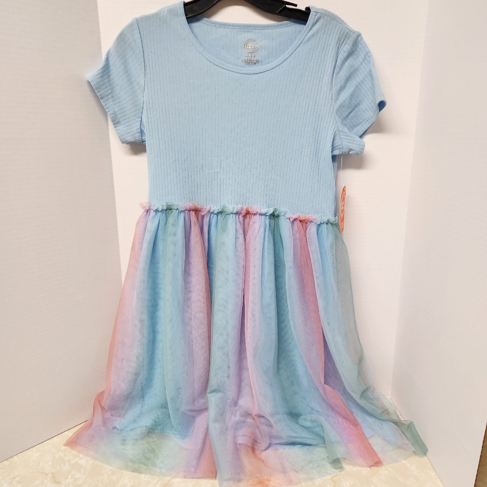Wonder Nation Blue Pink Purple Tutu Dress Sz XXL 18 Party Fairy Whimsical New